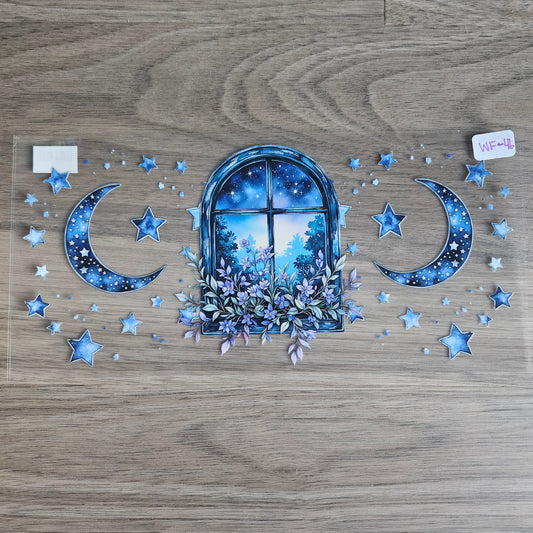W-46 Dreamy Night Sky Window UVDTF Wrap
