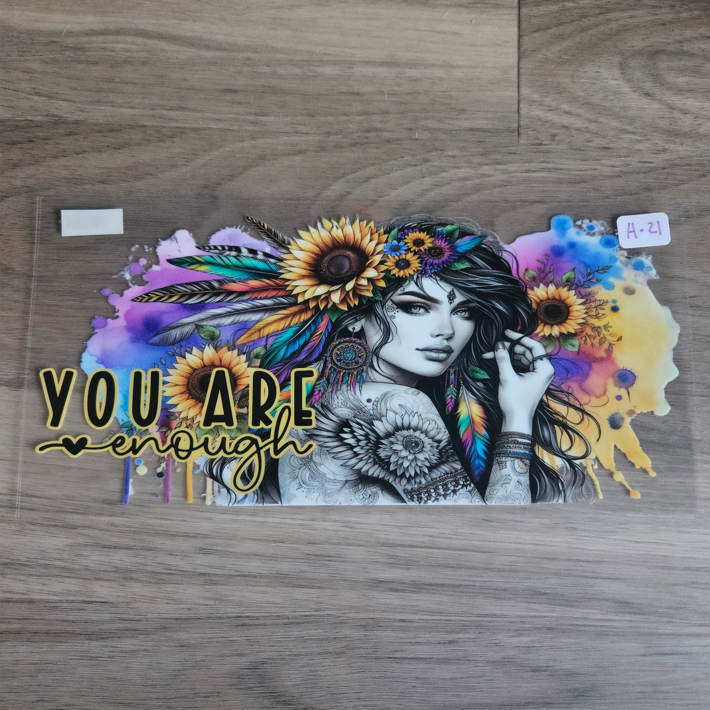 A-21 You are enough UVDTF Wrap
