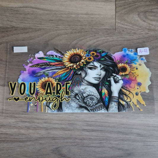 A-21 You are enough UVDTF Wrap