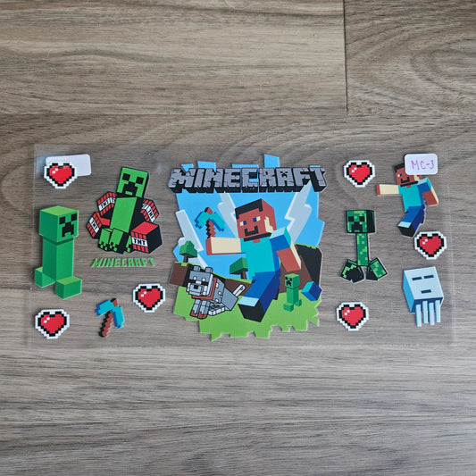 MC-3 Block World Creeper & Hero UVDTF Wrap