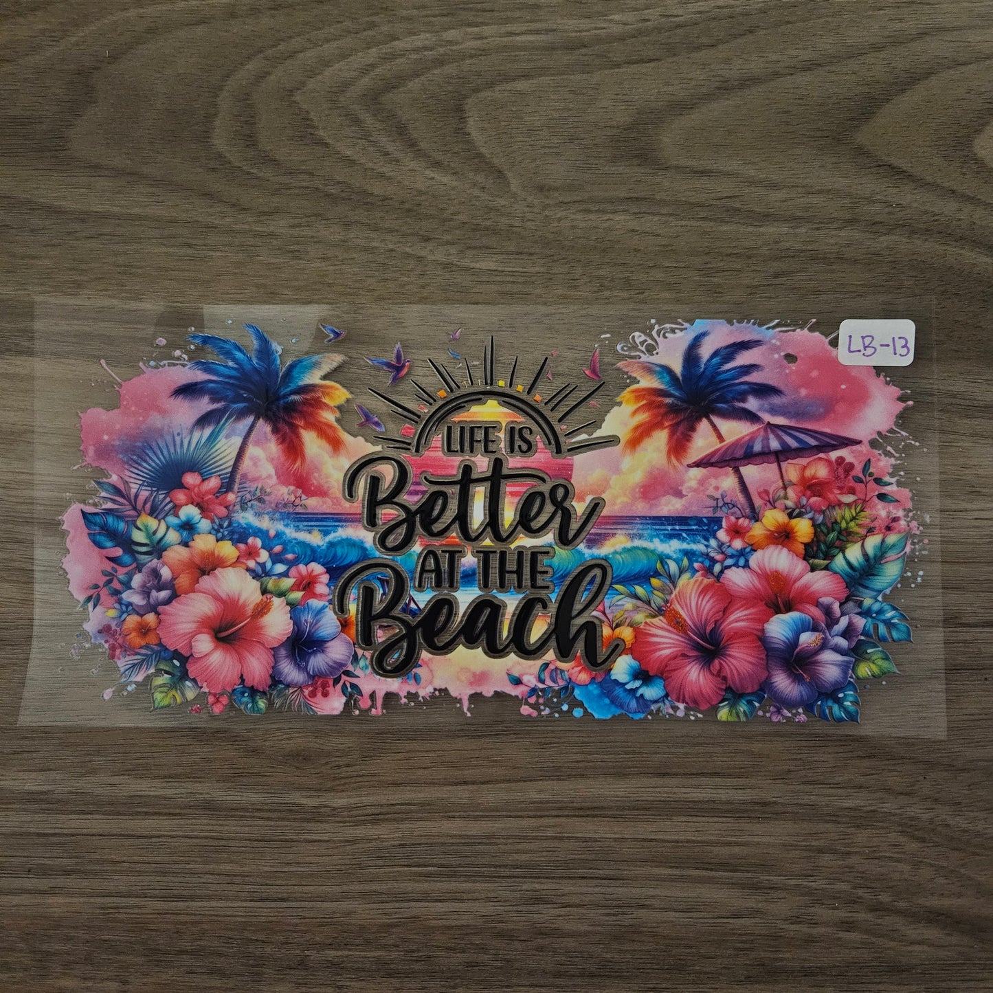 LB-13 Life is Better At The Beach UVDTF Wrap