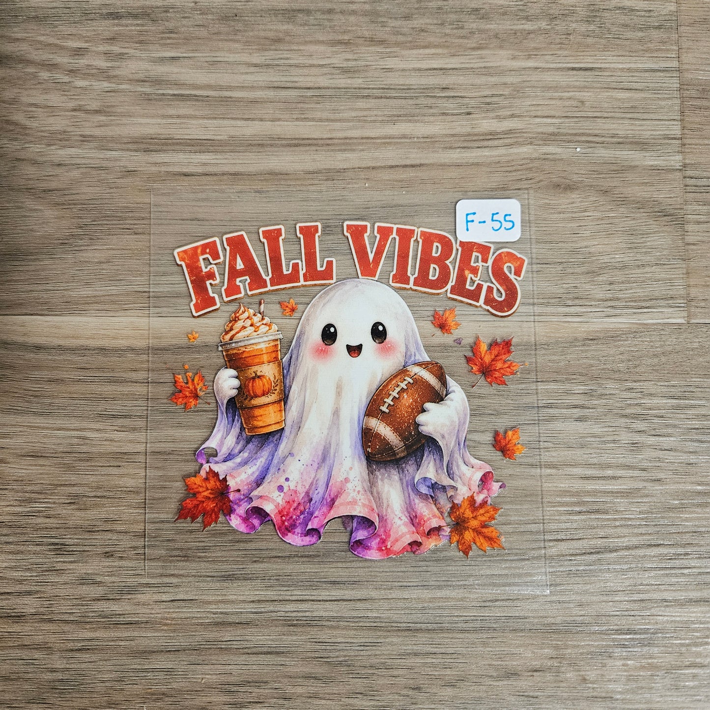 F-55 Fall Vibes Ghost UVDTF Decal
