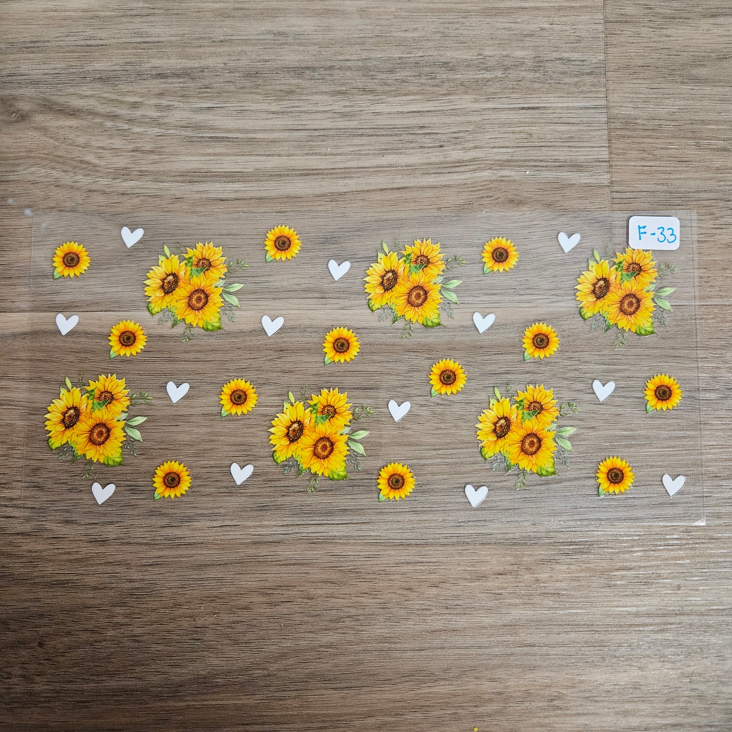 F-33 Yellow Sunflower UVDTF Wrap