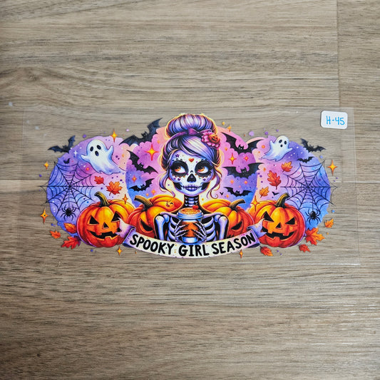 H-45 Spooky Girl Season UVDTF Wrap