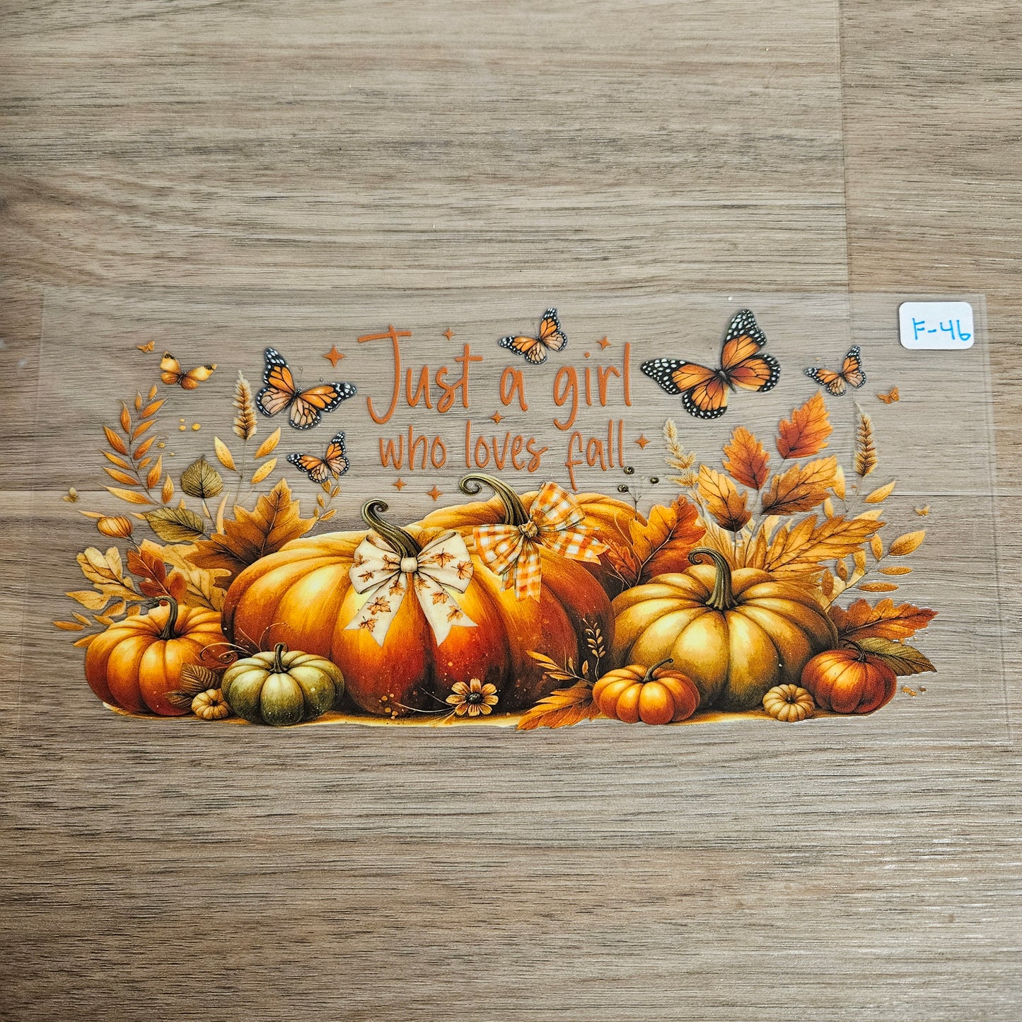 F-46 Just A Girl Who Loves Fall 3 UVDTF Wrap