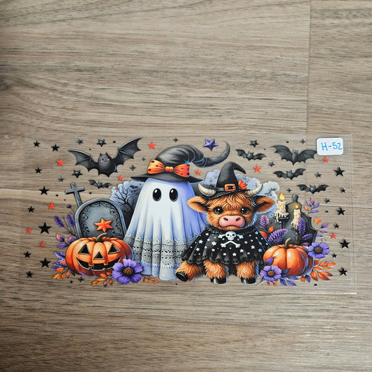 H-52 Witch Ghost & HC Halloween Graveyard UVDTF Wrap
