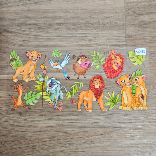 LK-22 Savanna Pride Jungle Animal Kingdom UVDTF Wrap