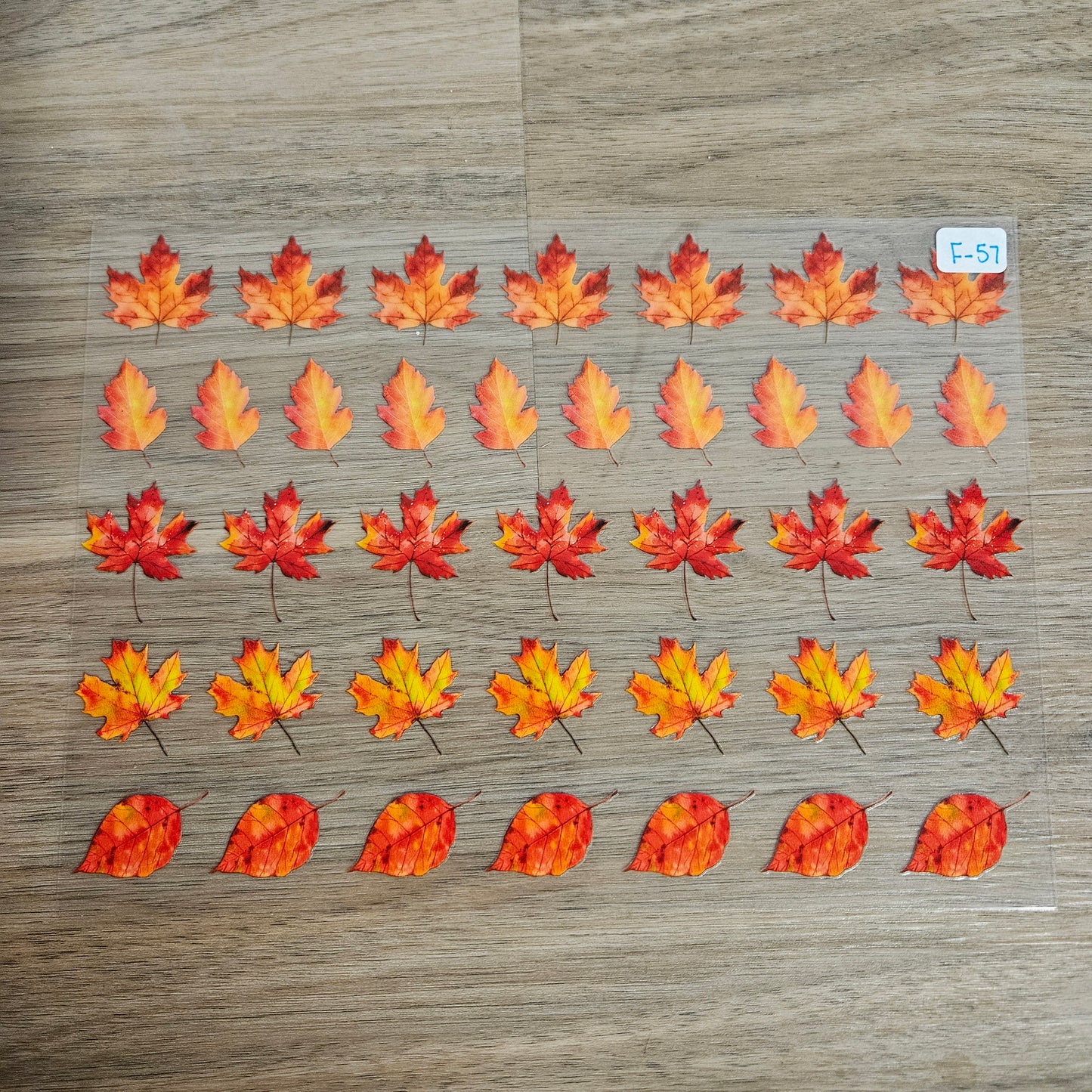 F-57 Autumn Maple Leaf Scatter Multi-Shape Fall Element Sheet