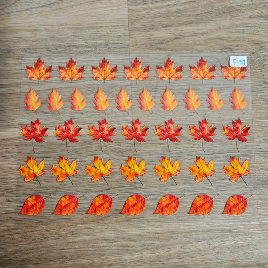 F-57 Autumn Maple Leaf Scatter Multi-Shape Fall Element Sheet