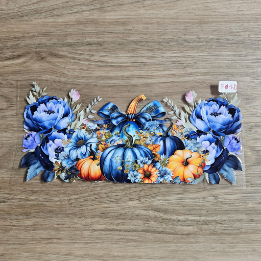 F-60 Blue Harvest Blooms UVDTF Wrap