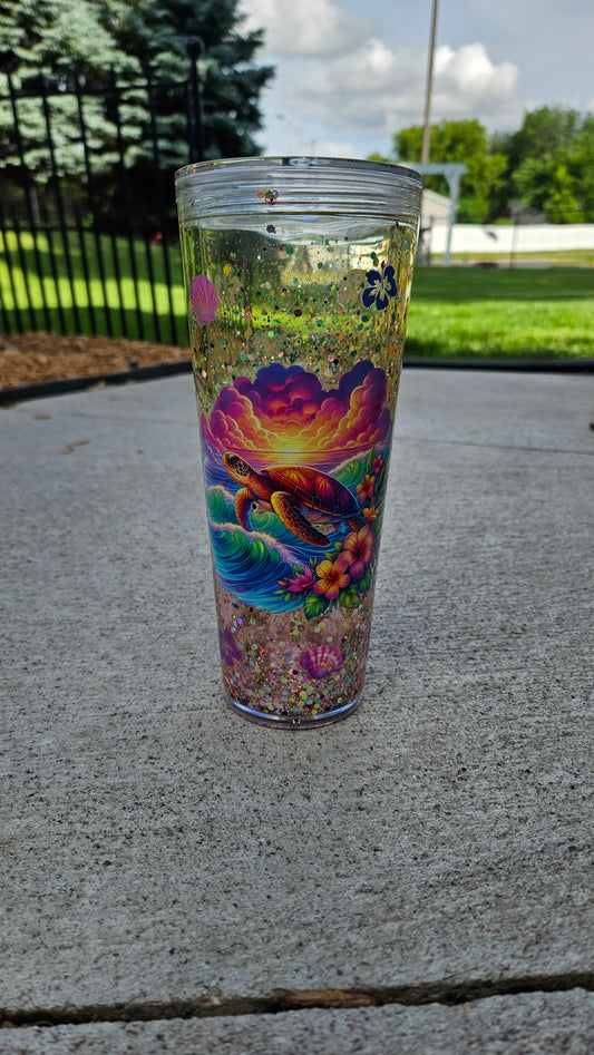 Sunset Turtle Premade Cup
